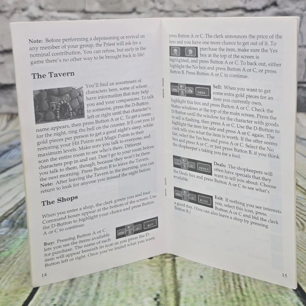 Shining in the Darkness Manual Sega Genesis RPG Booklet 1991 Original Authentic